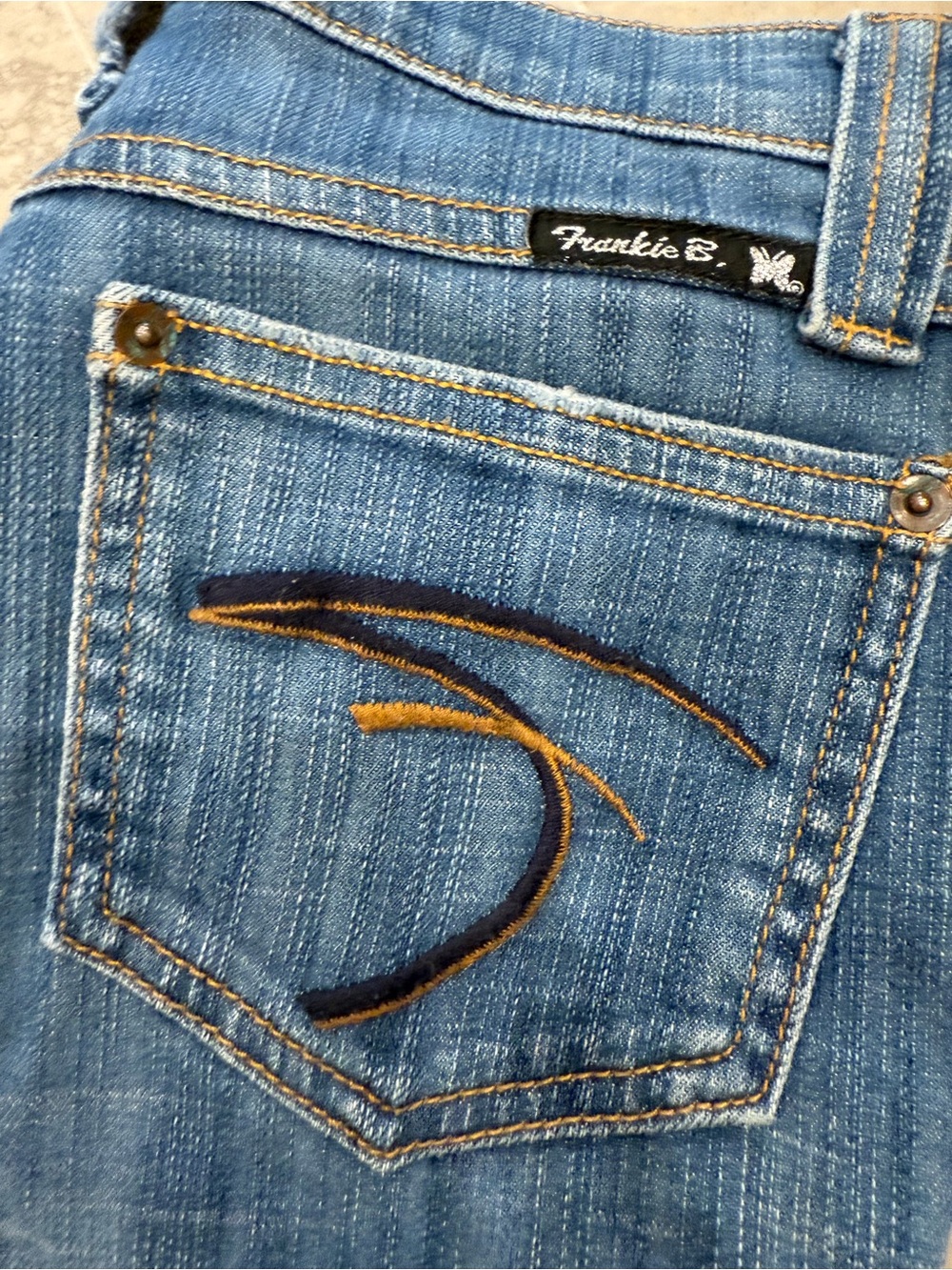 Frankie B y2k Flared Blue Women's Jeans - Picture 3 of 4